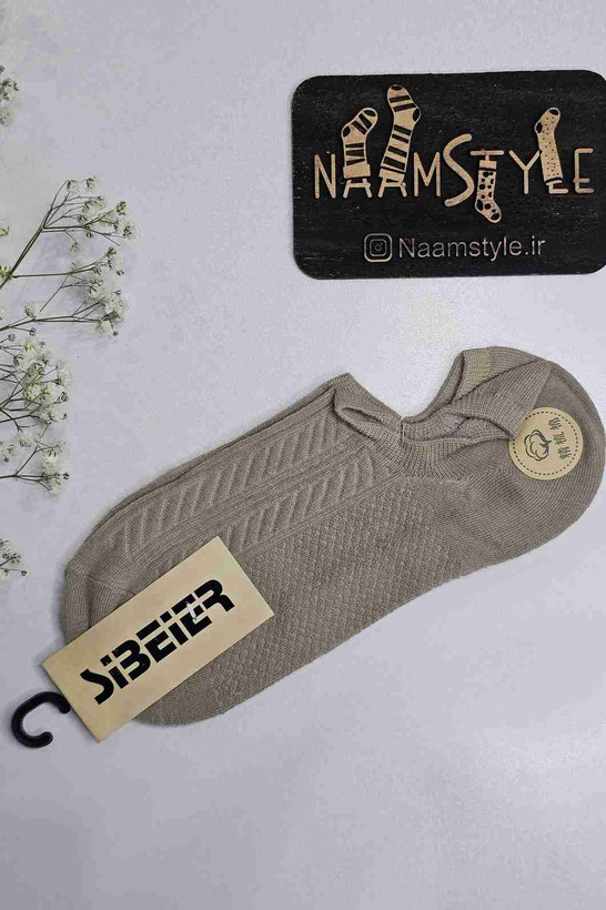 جوراب زیر قوزکی بافتی کرم رنگ، نرم و مناسب استفاده روزمره