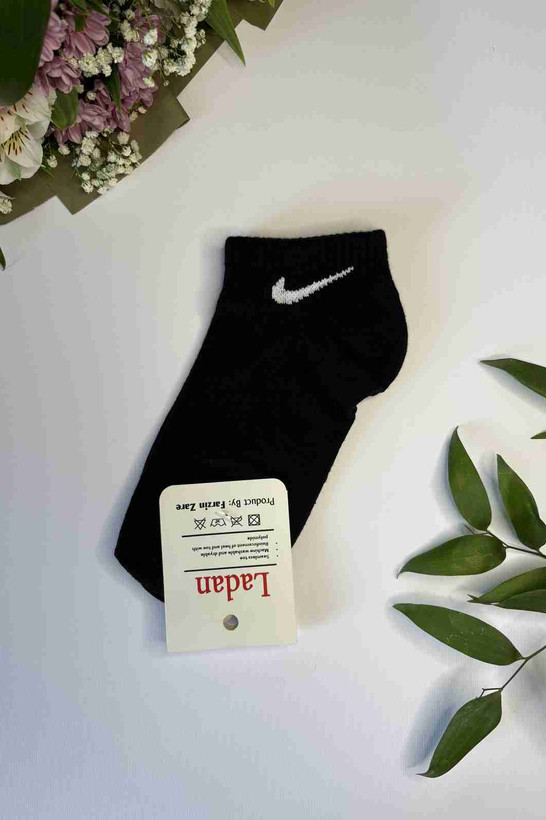 جوراب مچی مشکی لادن با لوگوی سفید