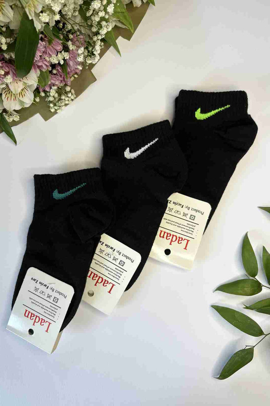 ست کامل جورابهای مچی مشکی لادن