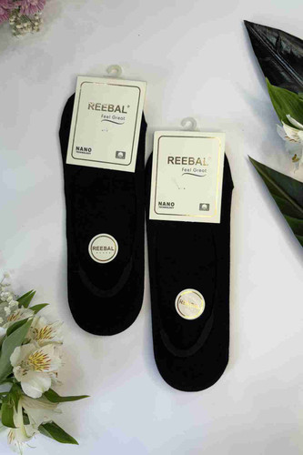 جوراب کالج مشکی نخی زنانه و مردانه مدل نانو ضدلغزش – عکس از بالا