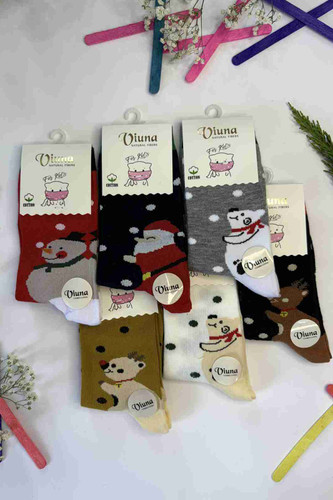 مجموعه جورابهای بچگانه فانتزی طرح آدمبرفی