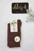 جوراب زمستانی موهر قهوهای - بستهبندی و نمای کامل