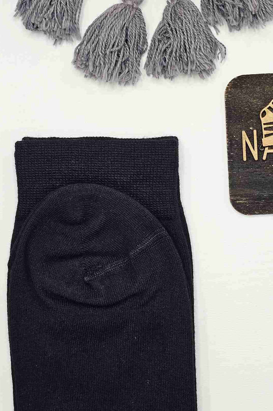 جوراب مردانه مشکی طرح وال - نمای کامل