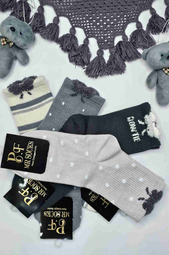 مجموعه جوراب موهر طرحدار 2 - رنگهای متنوع