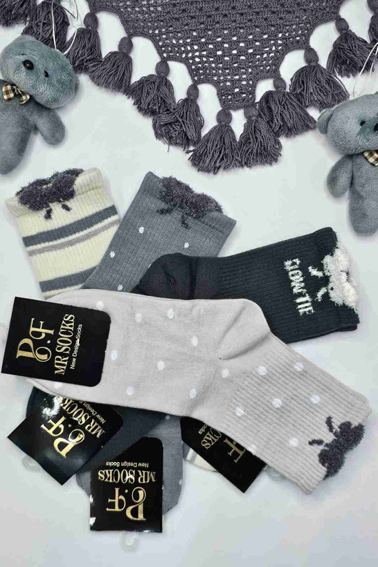 مجموعه جوراب موهر طرحدار 2 - رنگهای متنوع