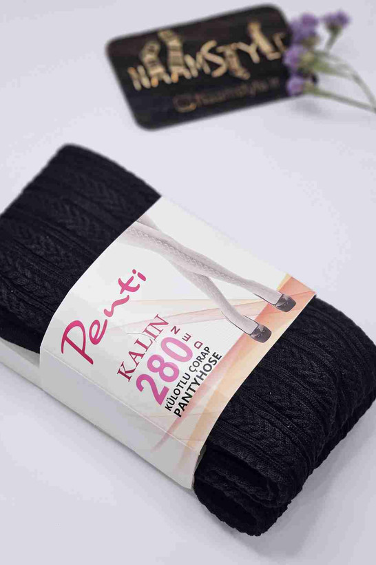 جوراب شلواری زرشکی بافت - رنگ خاص و زیبا