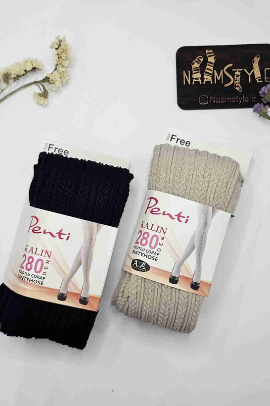 جوراب شلواری بافت گندمی - نمای بستهبندی