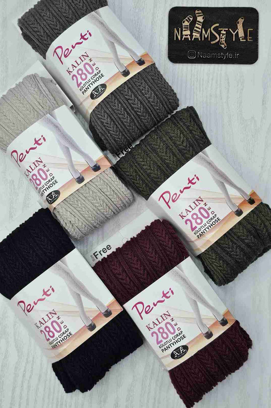 مجموعه جوراب شلواری طرح بافت - رنگبندی متنوع