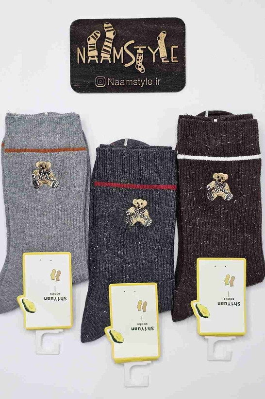 مجموعه جوراب فانتزی طرح خرس - رنگبندی متنوع